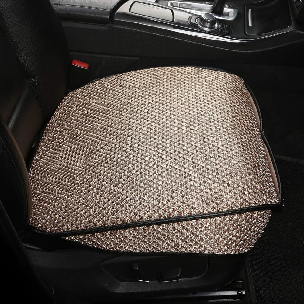 Auto Newer Breathable Universal Four Seasons Car Seat Covers(Gold Beige,1PCS)